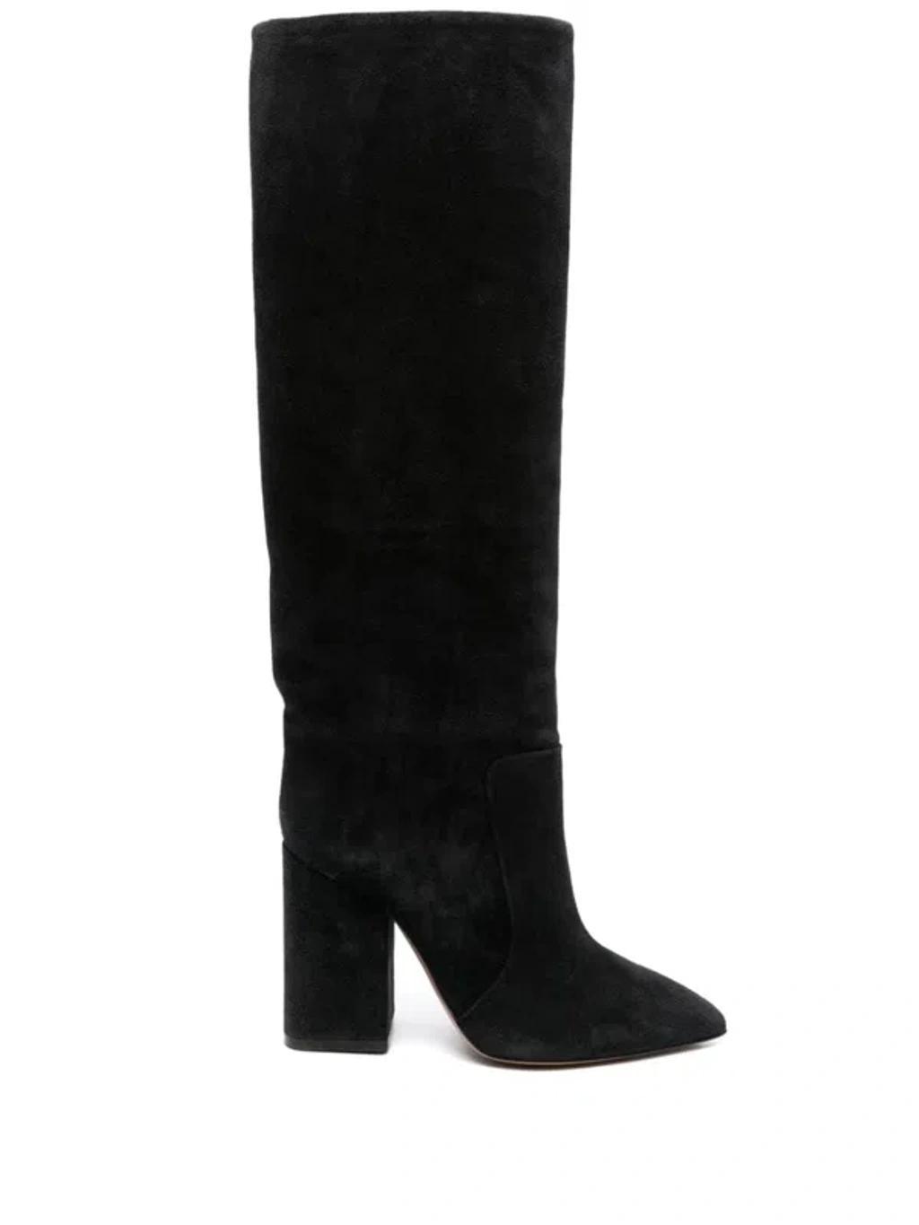 Anja Suede Knee Boots In Black product image