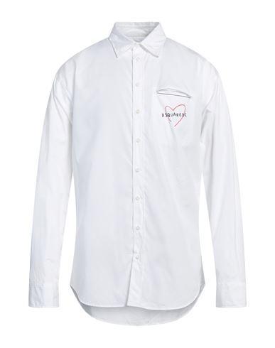 DSQUARED2 Man Shirt White Size 44 Cotton Product Image