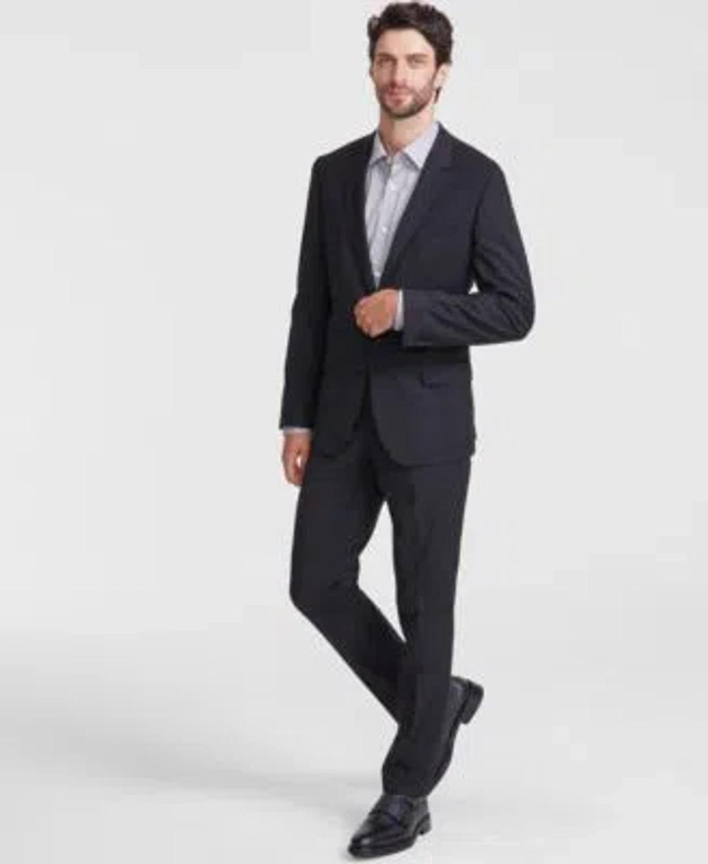 HUGO BOSS Hugo By  Mens Slim Fit Superflex Stretch Solid Suit Separates In Black Product Image