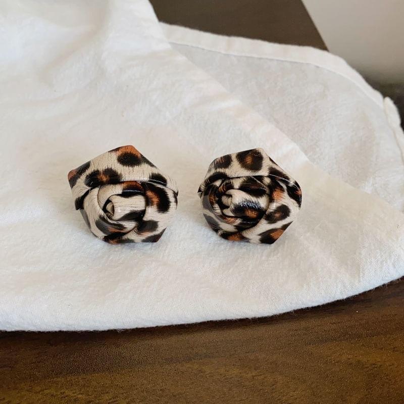 Leopard Rose Stud Earring Product Image