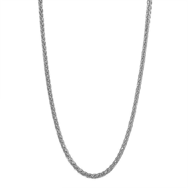 Jordan Blue 10k Gold Wheat Chain Necklace, Womens White Product Image