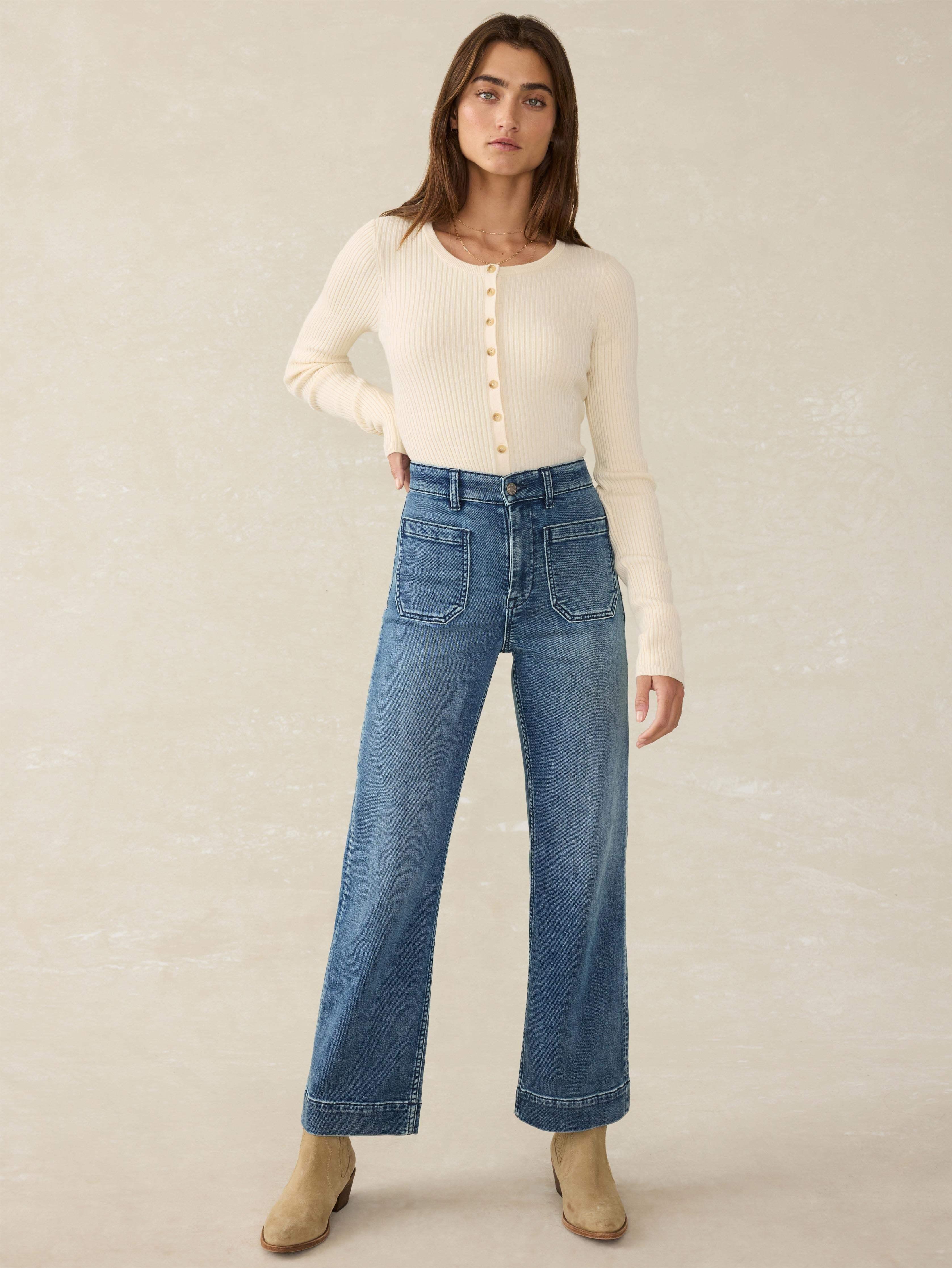 Stretch Terry Patch Pocket Ankle Pant - Riverton Wash Female Product Image