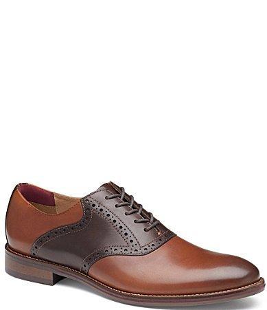 Johnston & Murphy Conard 2.0 Saddle (Tan/Mahogany Full Grain) Men's Lace Up Wing Tip Shoes Product Image