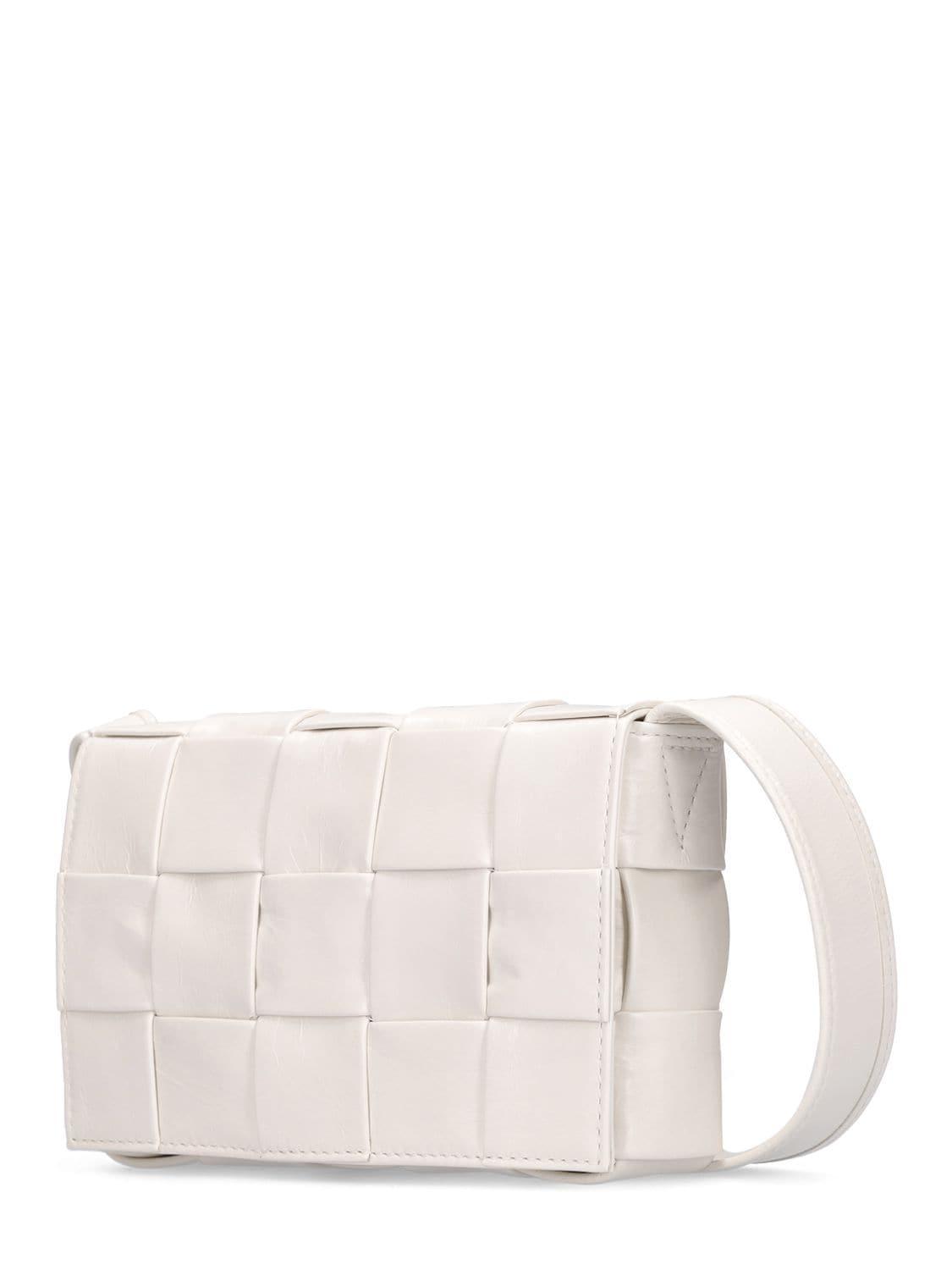 BOTTEGA VENETA Small Cassette Crossbody Bag In White Product Image