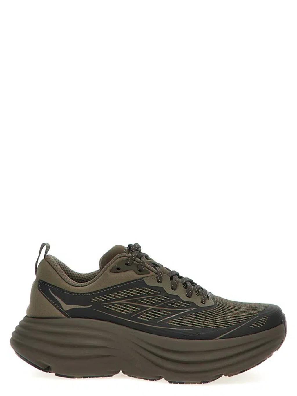 HOKA Bondi 8 Ts Caged Sneakers In Brown Product Image