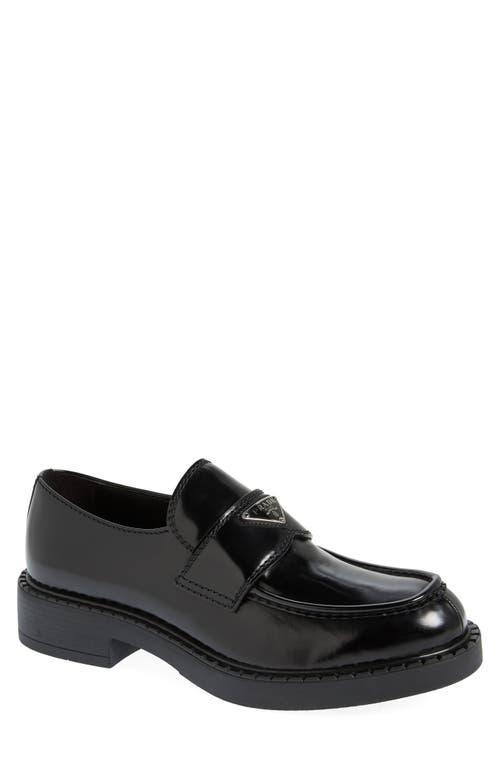 Mens Brushed Leather Loafers Product Image