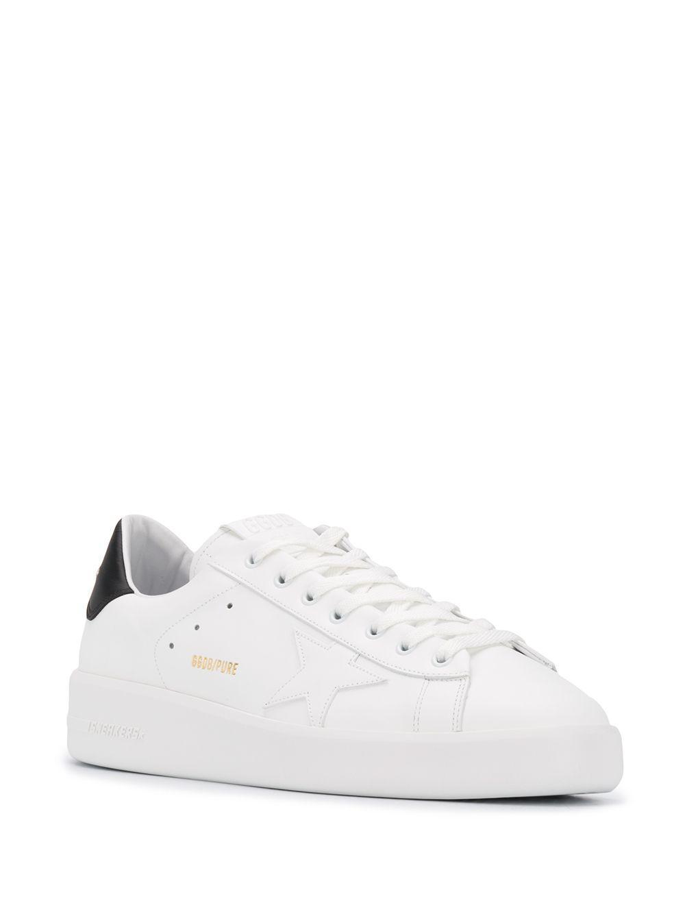 GOLDEN GOOSE Pure Star Sneakers In White Black Product Image