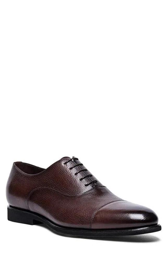 SANTONI Men's Darian Lace Up Oxford Shoes In Dark Brown Product Image