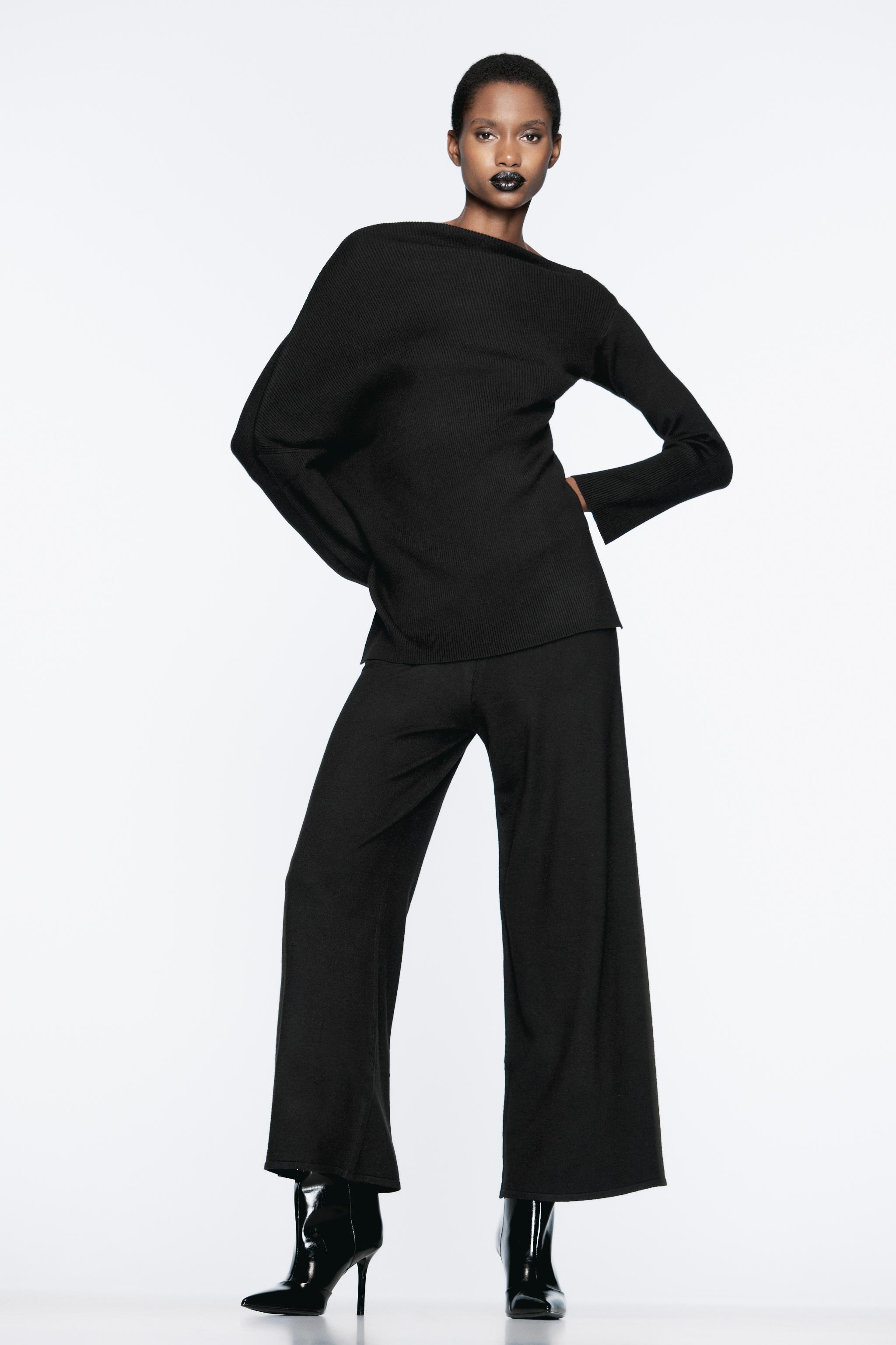 WIDE LEG KNIT PANTS product image