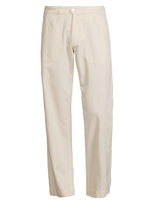 Mens Cotton-Blend Flat-Front Pants Product Image