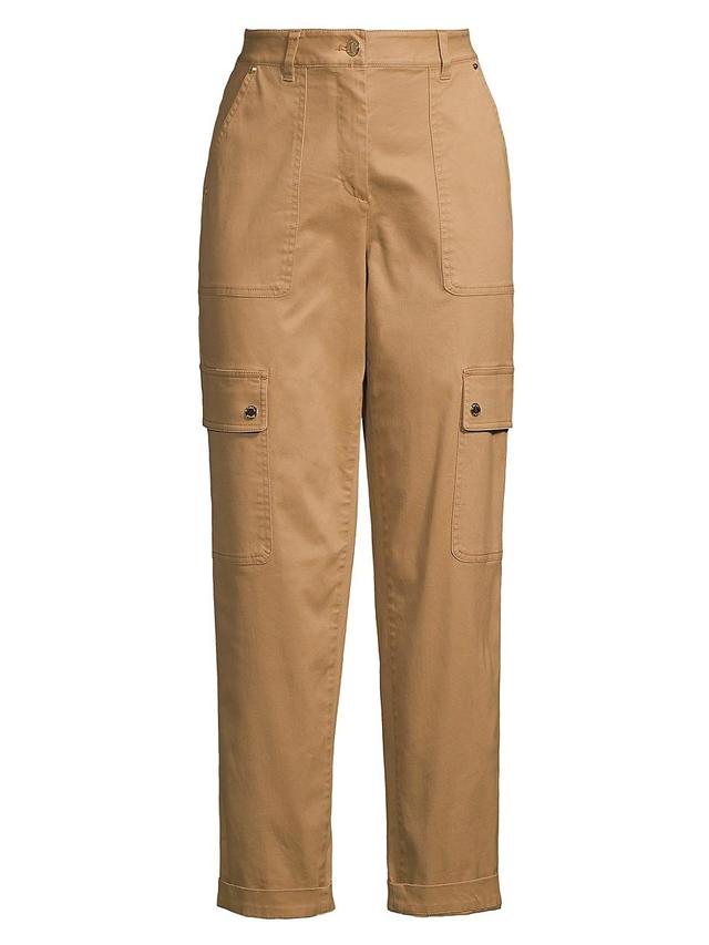 Womens Cotton Straight-Leg Cargo Pants Product Image