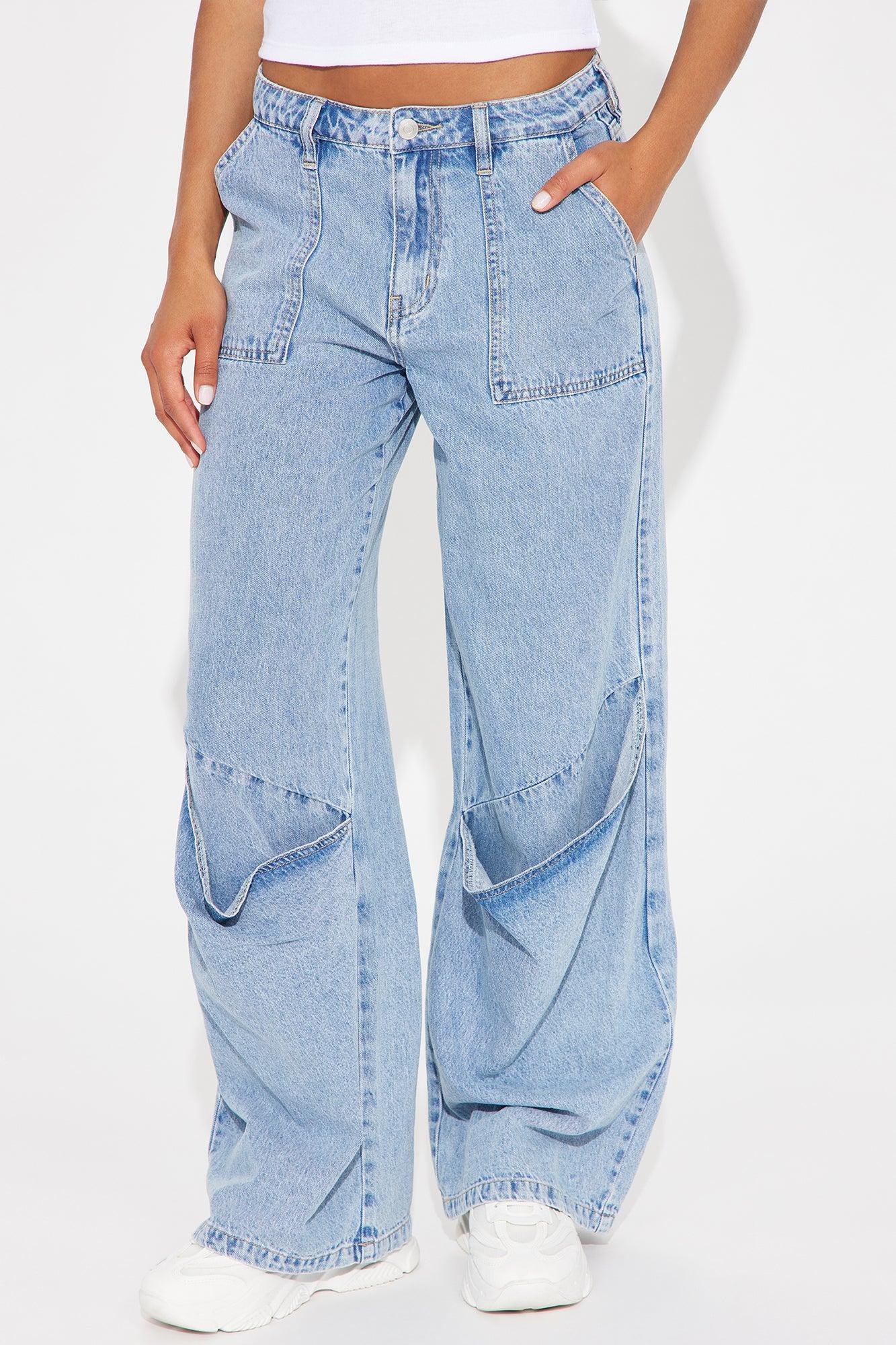 Logical Conclusion Baggy Straight Leg Jeans - Light Wash Product Image