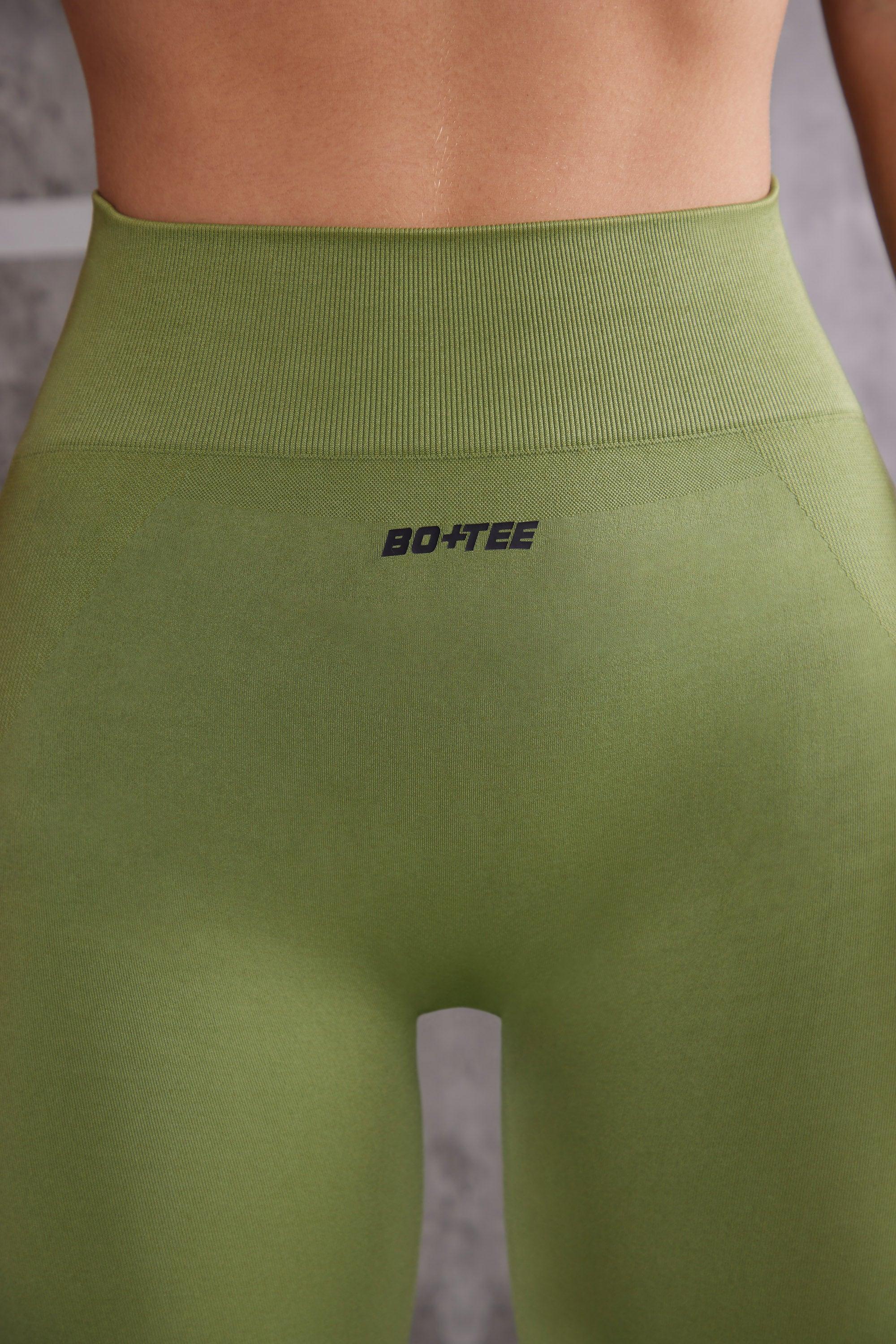 High Waist Seamless Leggings in Olive Female Product Image