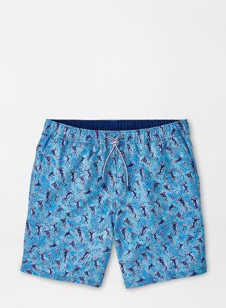 Peter Millar Mens Jelly Tie Dye Swim Trunk | Color: Riverbed | Size: L Product Image