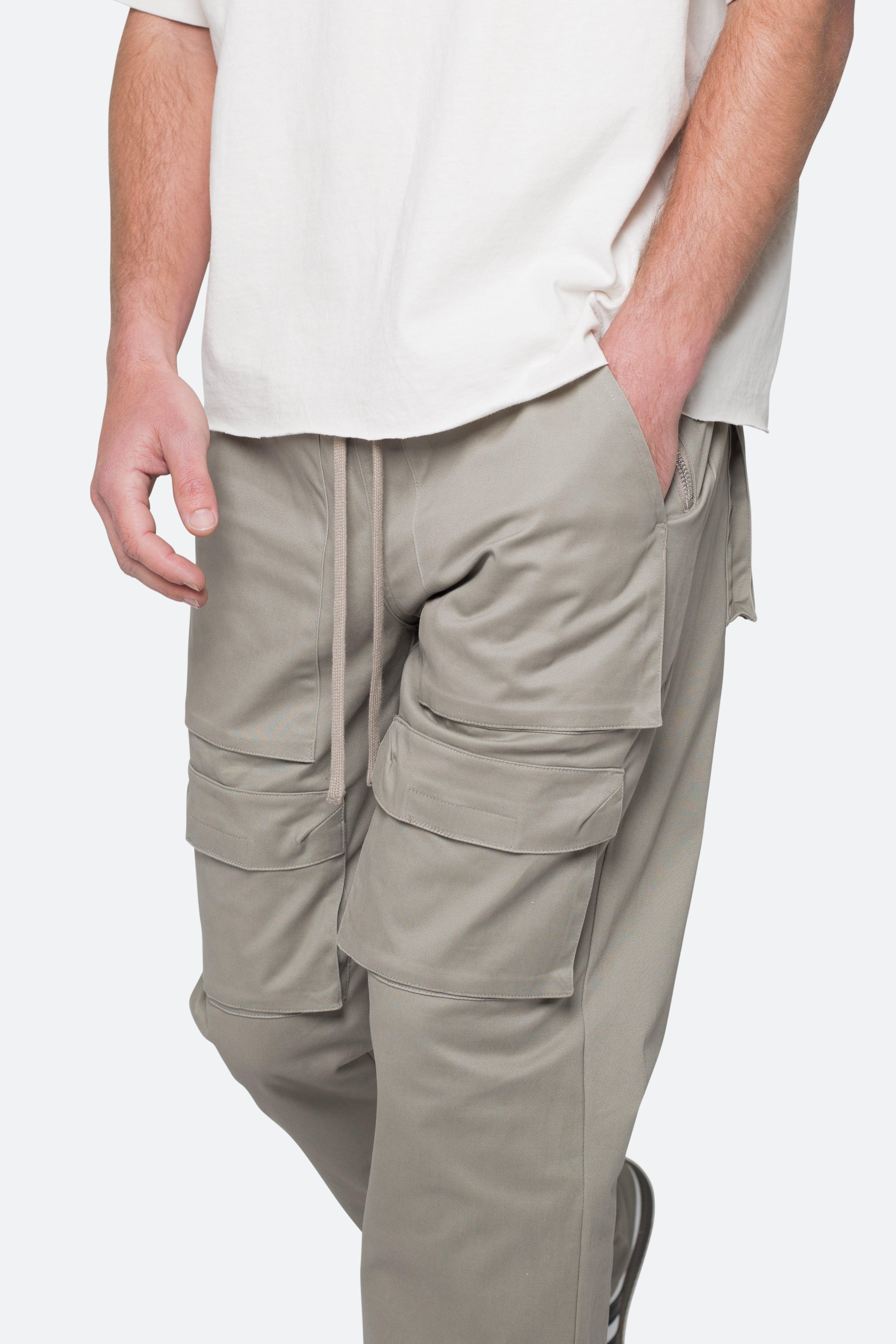 Drawstring Cargo Pants - Grey Product Image