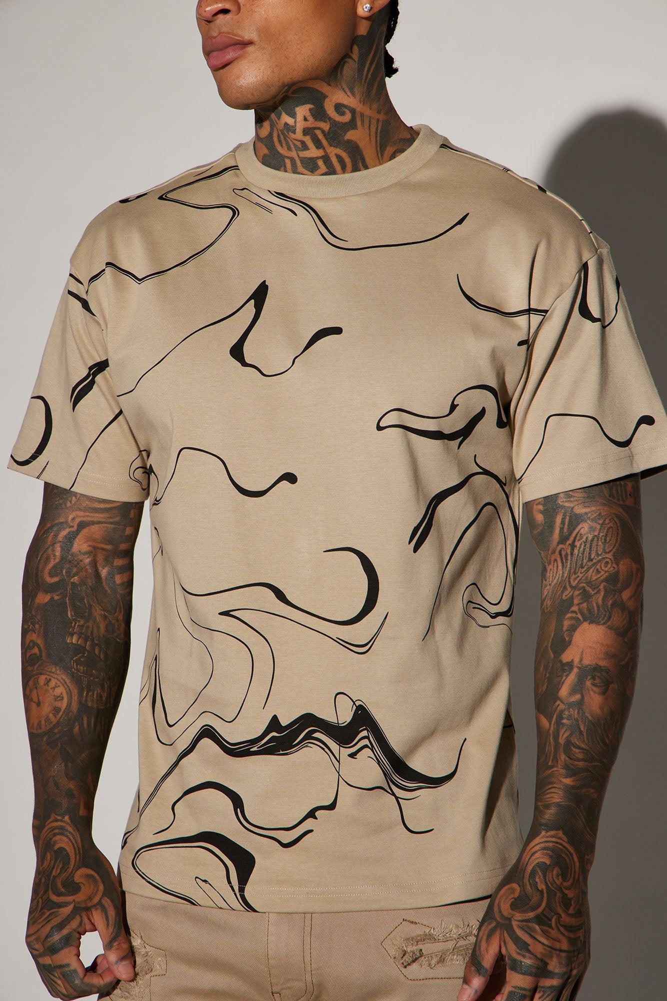 All In Marble Short Sleeve Tee - Taupe/combo Product Image