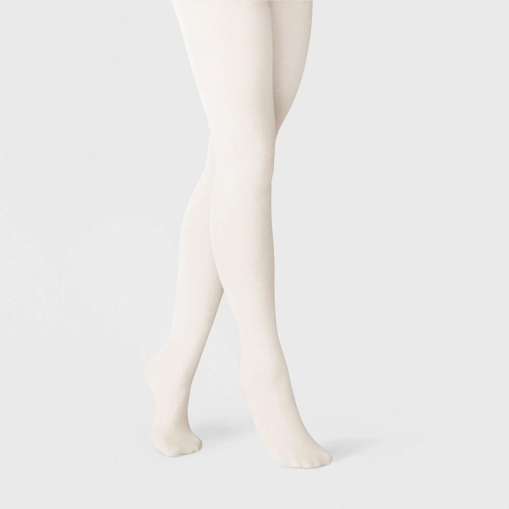 Women's Flat Knit Sweater Tights - A New Day™ Ivory S/M Product Image