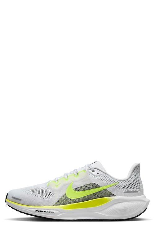 NIKE Men's Pegasus 41 Road Running Shoes In White/volt/black Product Image