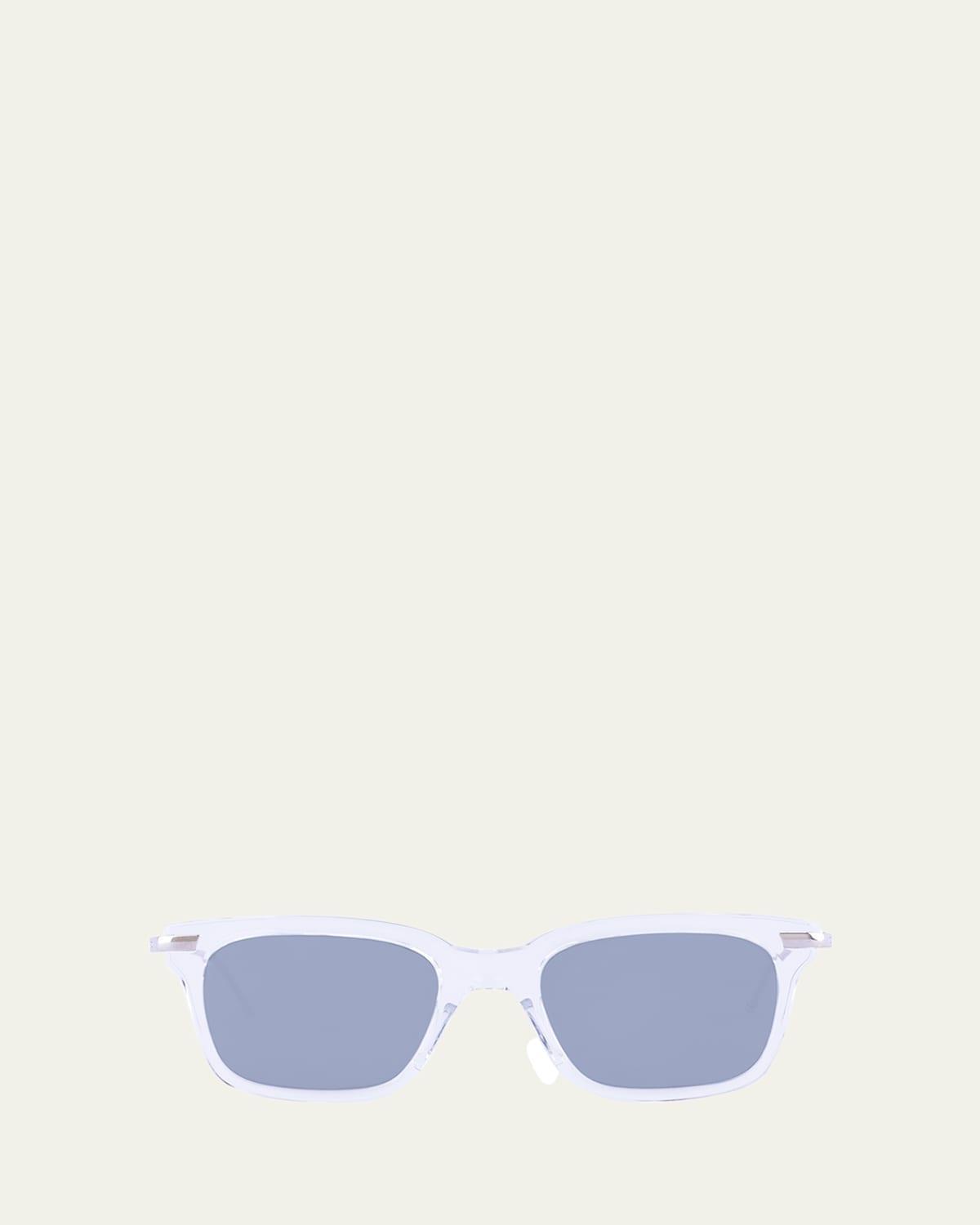 Mens Acetate and Titanium Rectangle Sunglasses Product Image