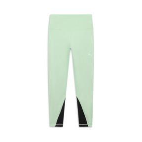 PUMA Train All Day Women's 7/8ths Training Tights in Fresh Mint/Black Product Image