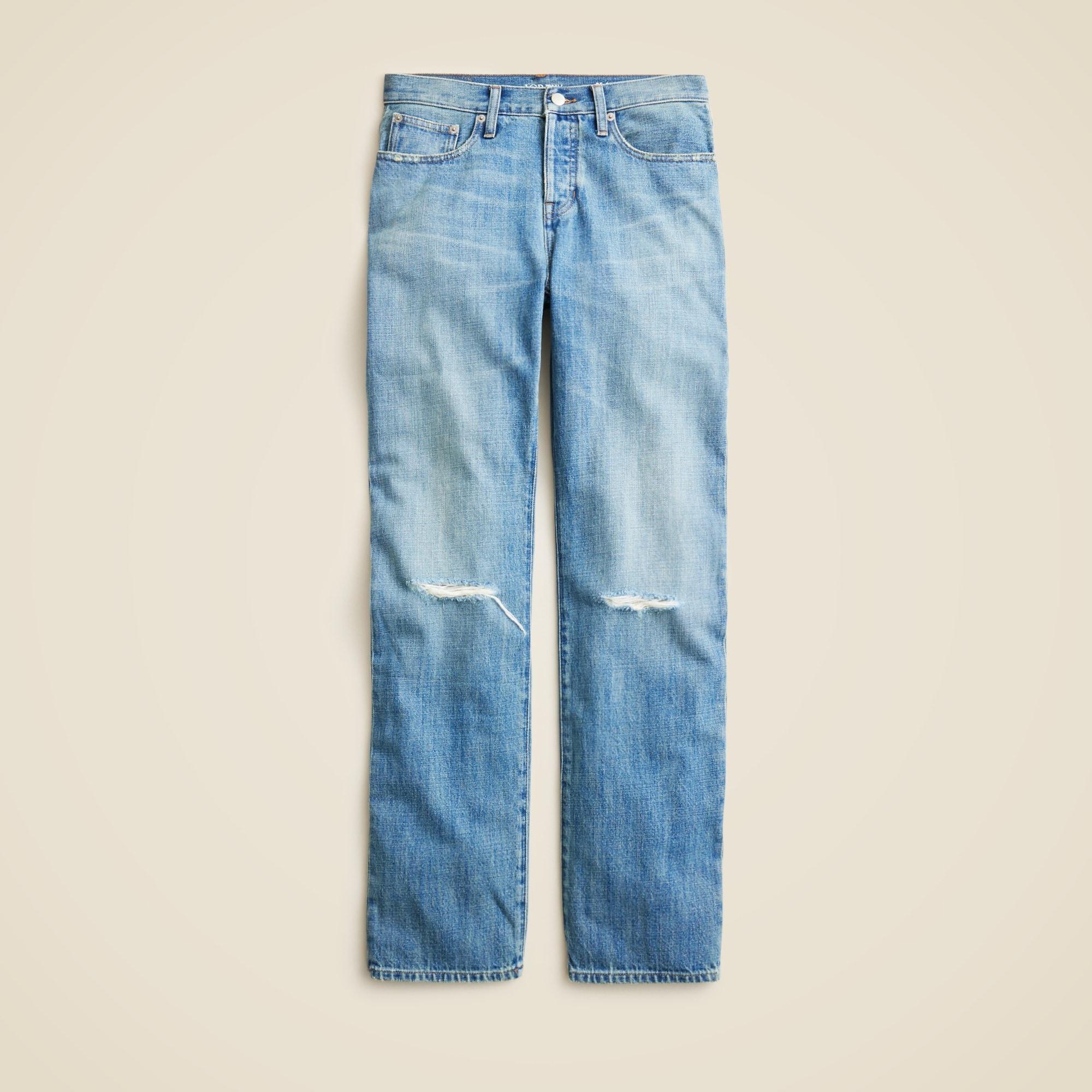 Mid-rise distressed slouchy jean in 1984 rigid Product Image