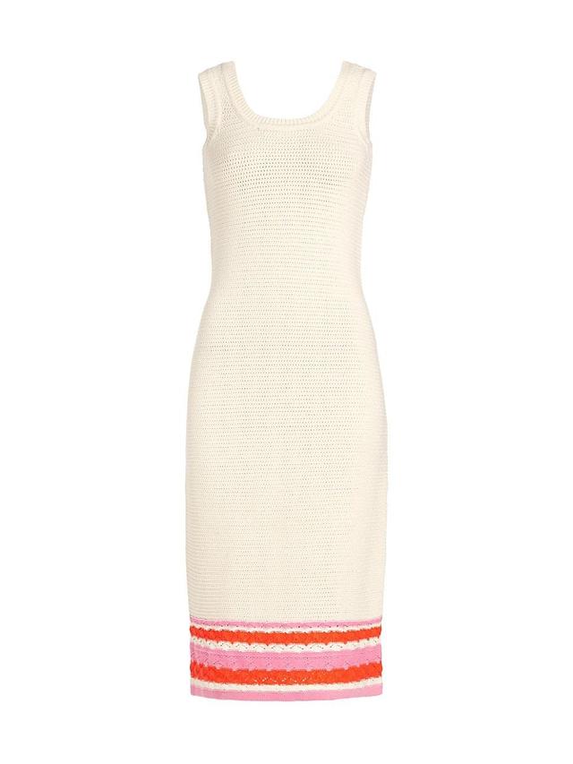 Womens Crochet Trim Midi-Dress Product Image