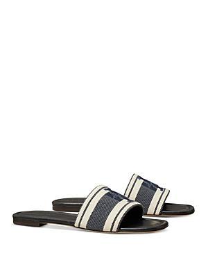 Tory Burch Double T Jacquard Slide Sandal Product Image