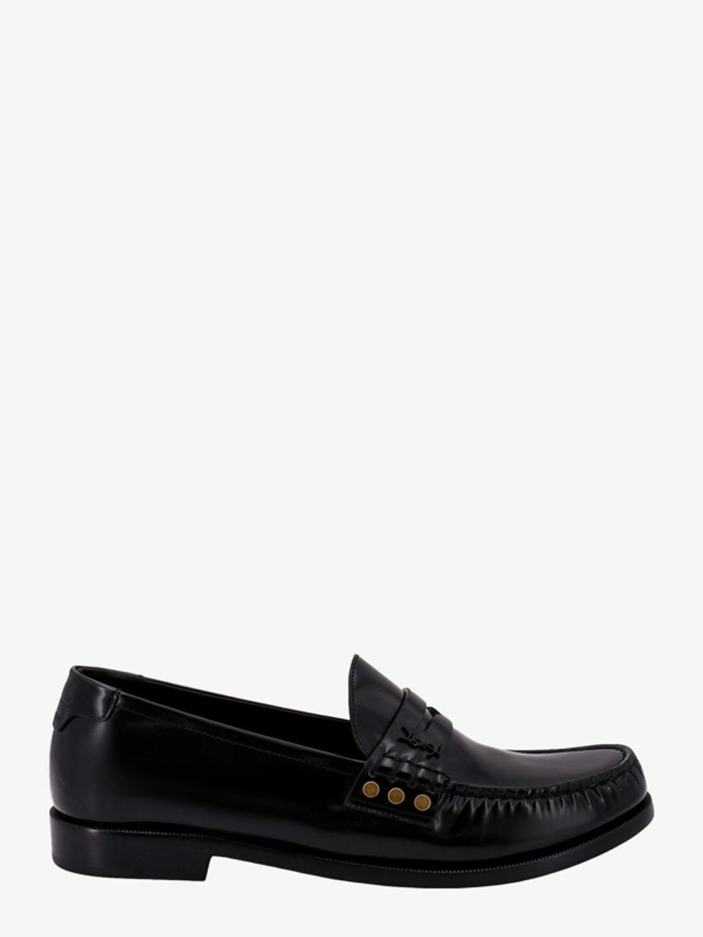 SAINT LAURENT Le Loafer Leather Moccasins In Black Product Image