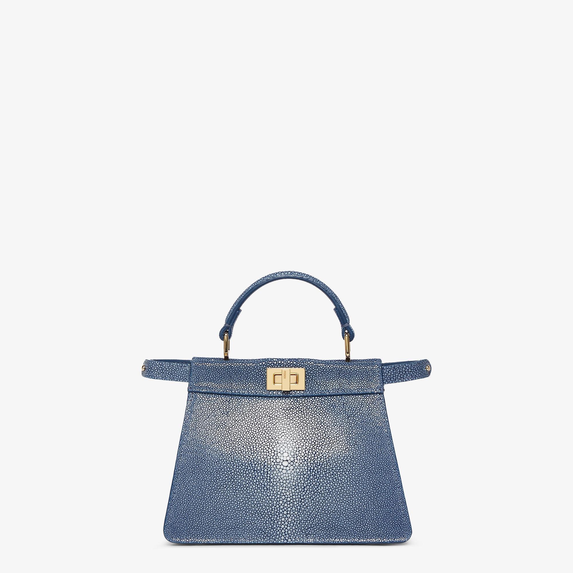 Peekaboo ISeeU PetiteBlue stingray leather bag Product Image