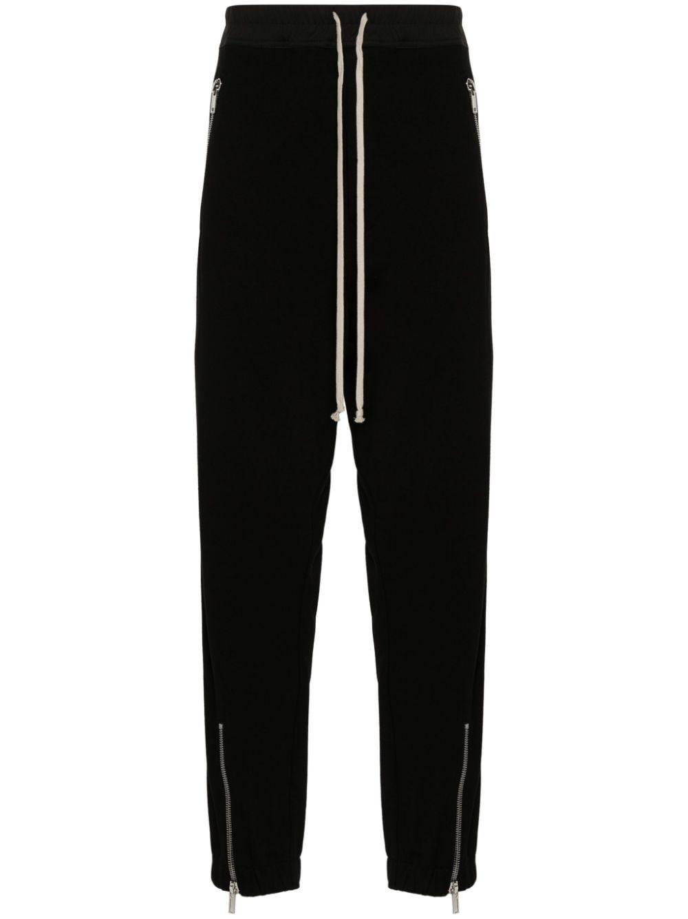 Organic-cotton Tapered Trousers In Black Product Image