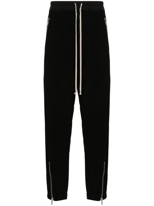 Organic-cotton Tapered Trousers In Black Product Image