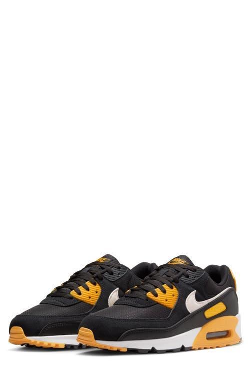 Air Max 90 Sneaker In Black/white/university Gold Product Image