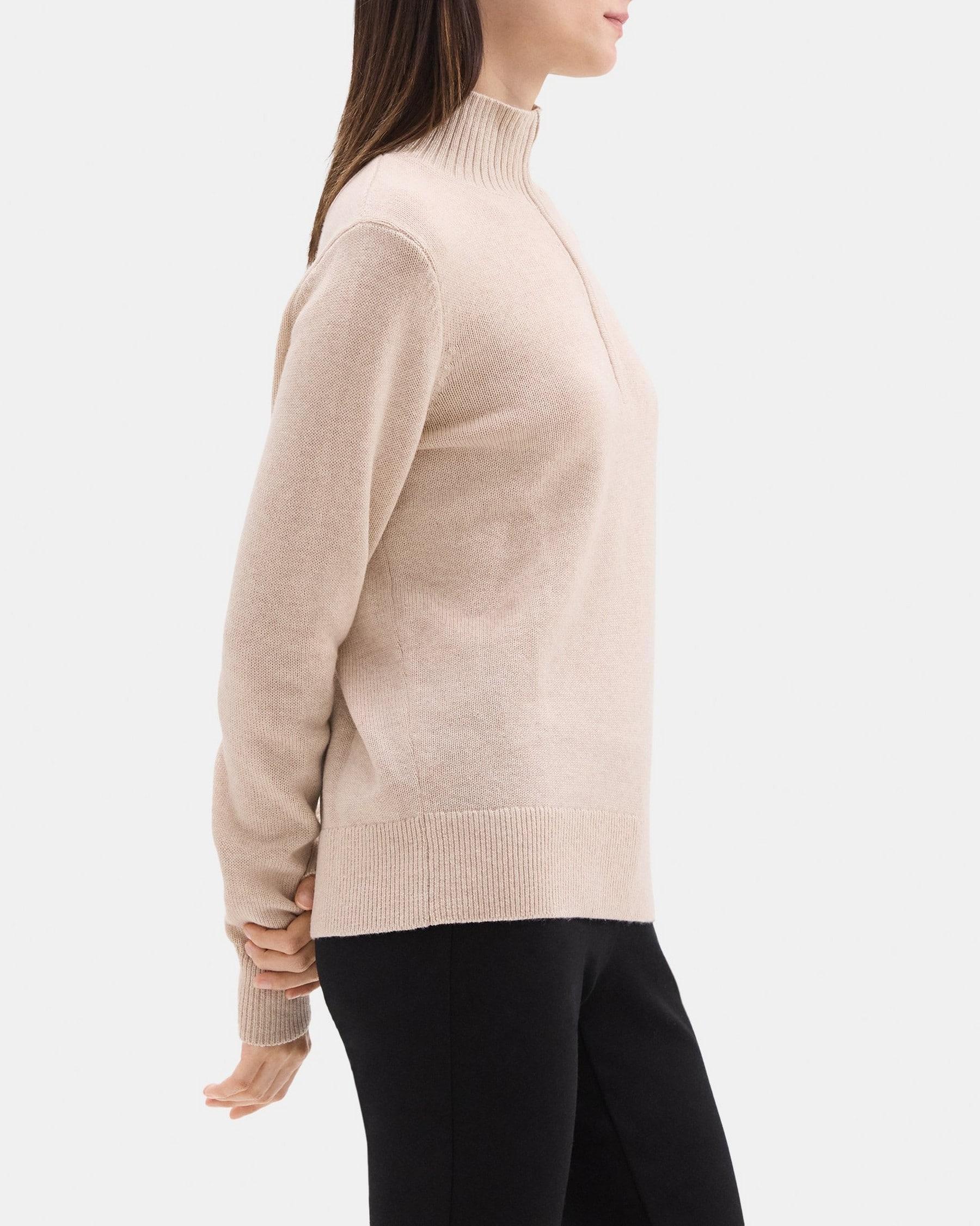 Half-Zip Turtleneck Sweater in Wool Product Image