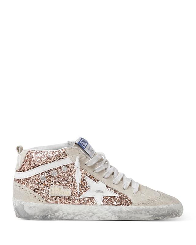 Golden Goose Deluxe Brand Womens Mid Star Glitter Mid Top Sneakers Product Image