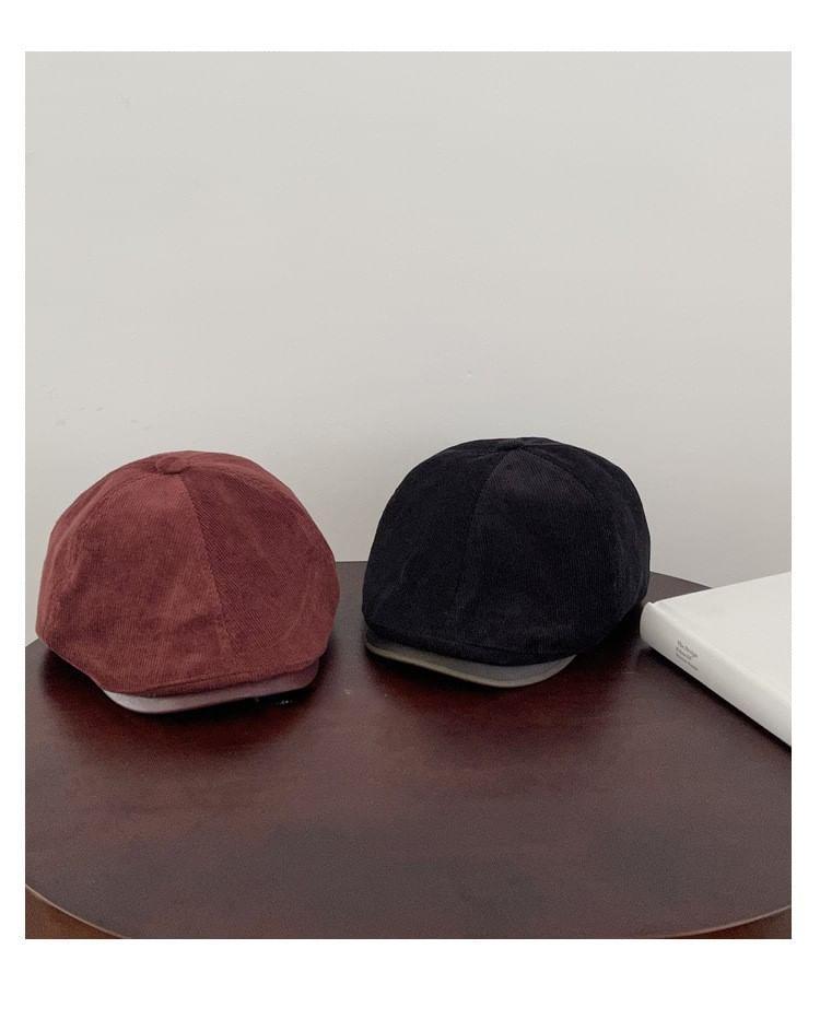 Plain Corduroy Newsboy Cap Product Image