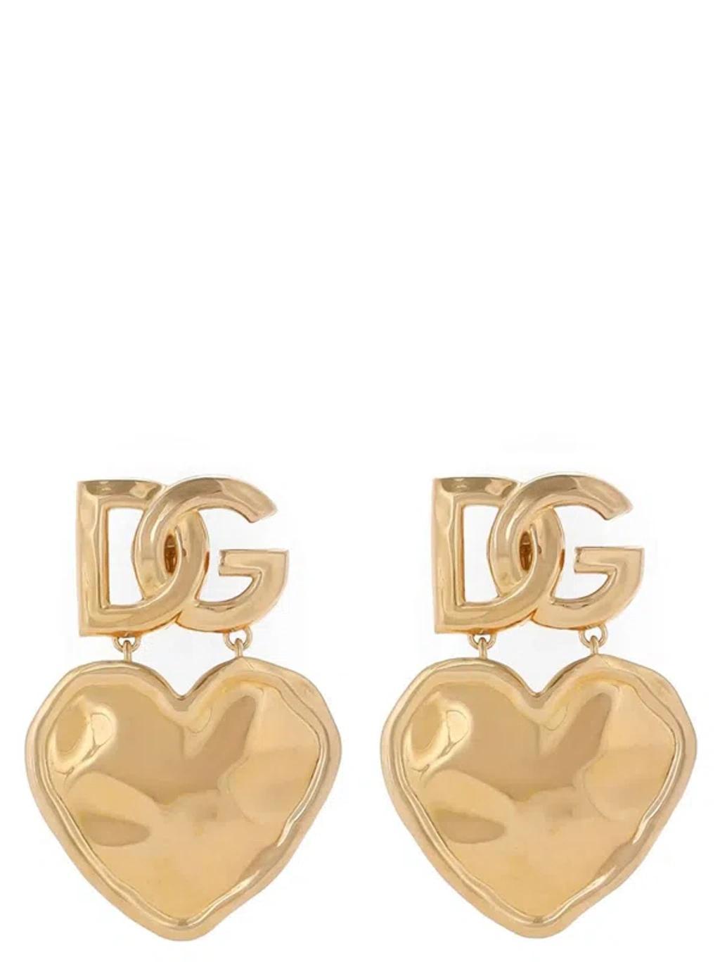 Heart Logo Earrings Jewelry Gold Product Image