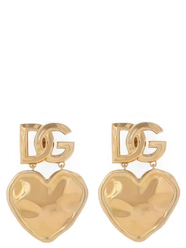 Heart Logo Earrings Jewelry Gold Product Image