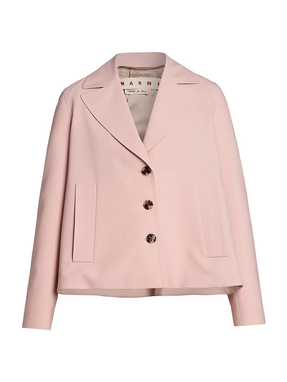 Womens Wool-Blend Short Jacket Product Image