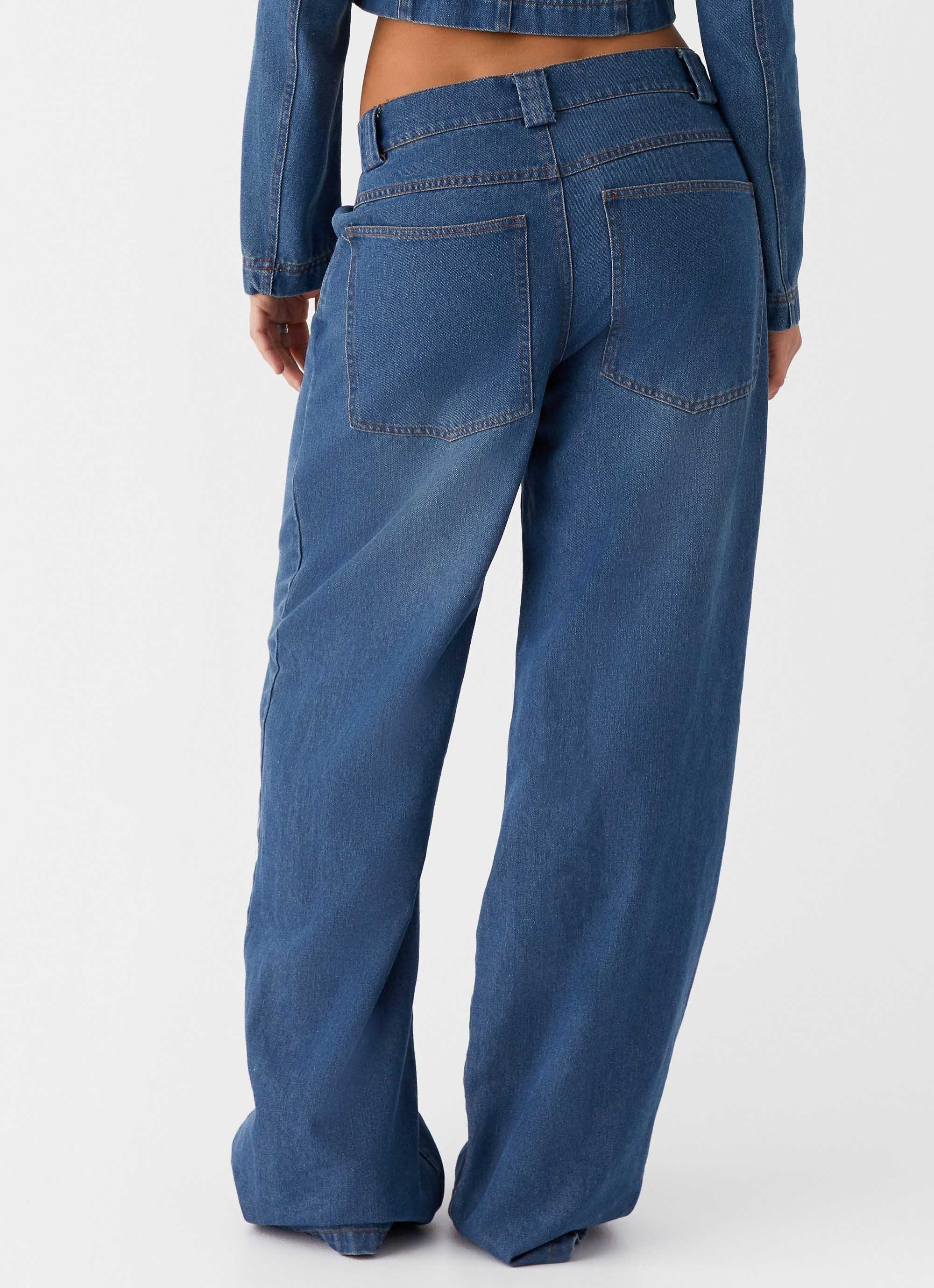 Ride Elegant Baggy Jeans - Vintage Blue Wash Product Image