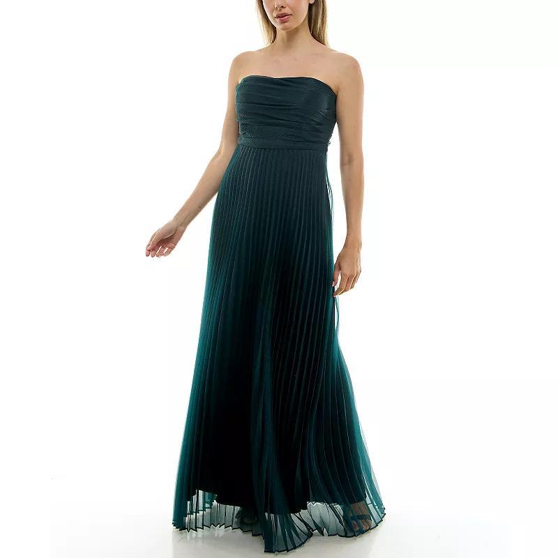 Womens Taylor Dress Strapless Pleated Gown Product Image