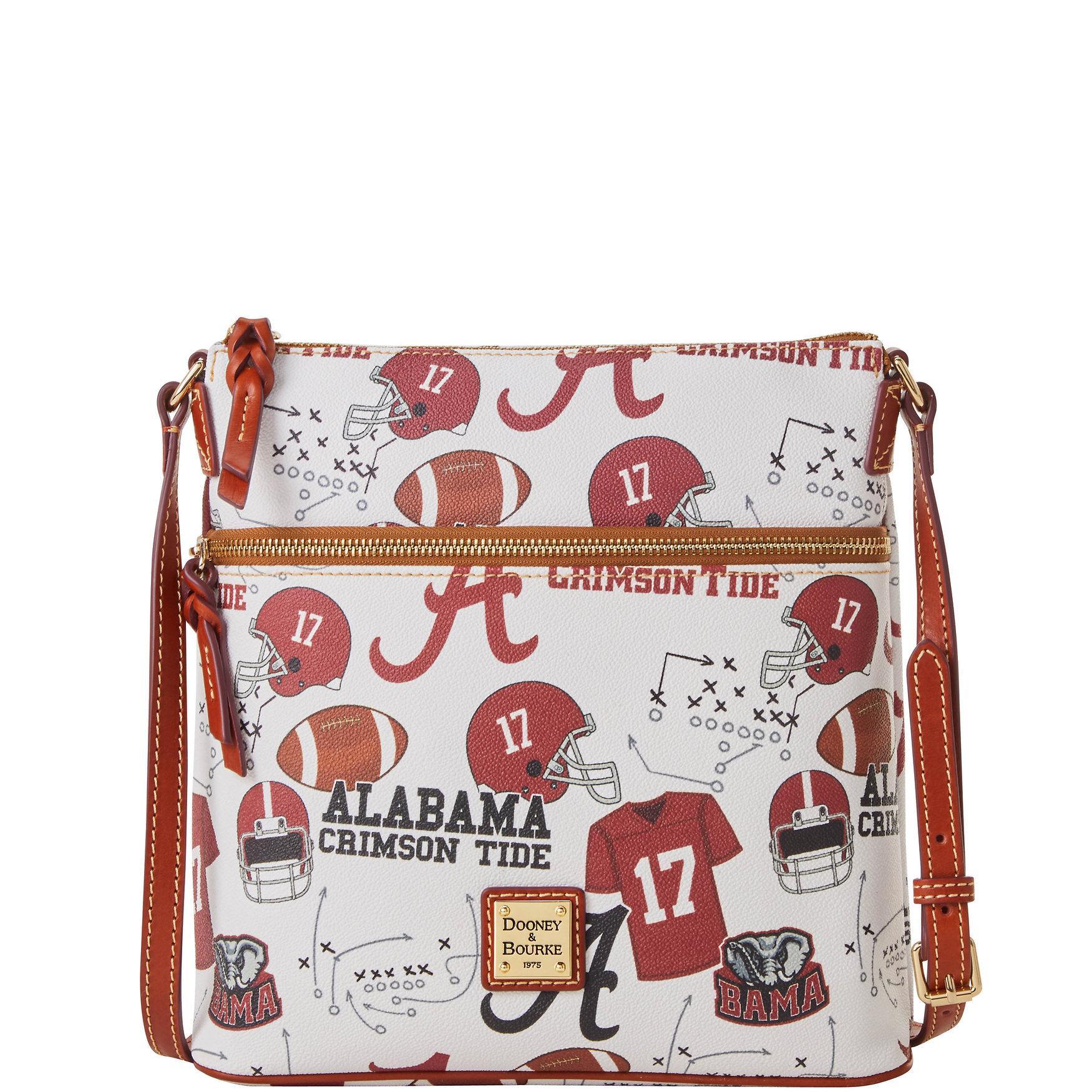 Dooney & Bourke Womens Collegiate University of Alabama Crossbody Coated Cotton Shoulder Bag in White Multi Product Image