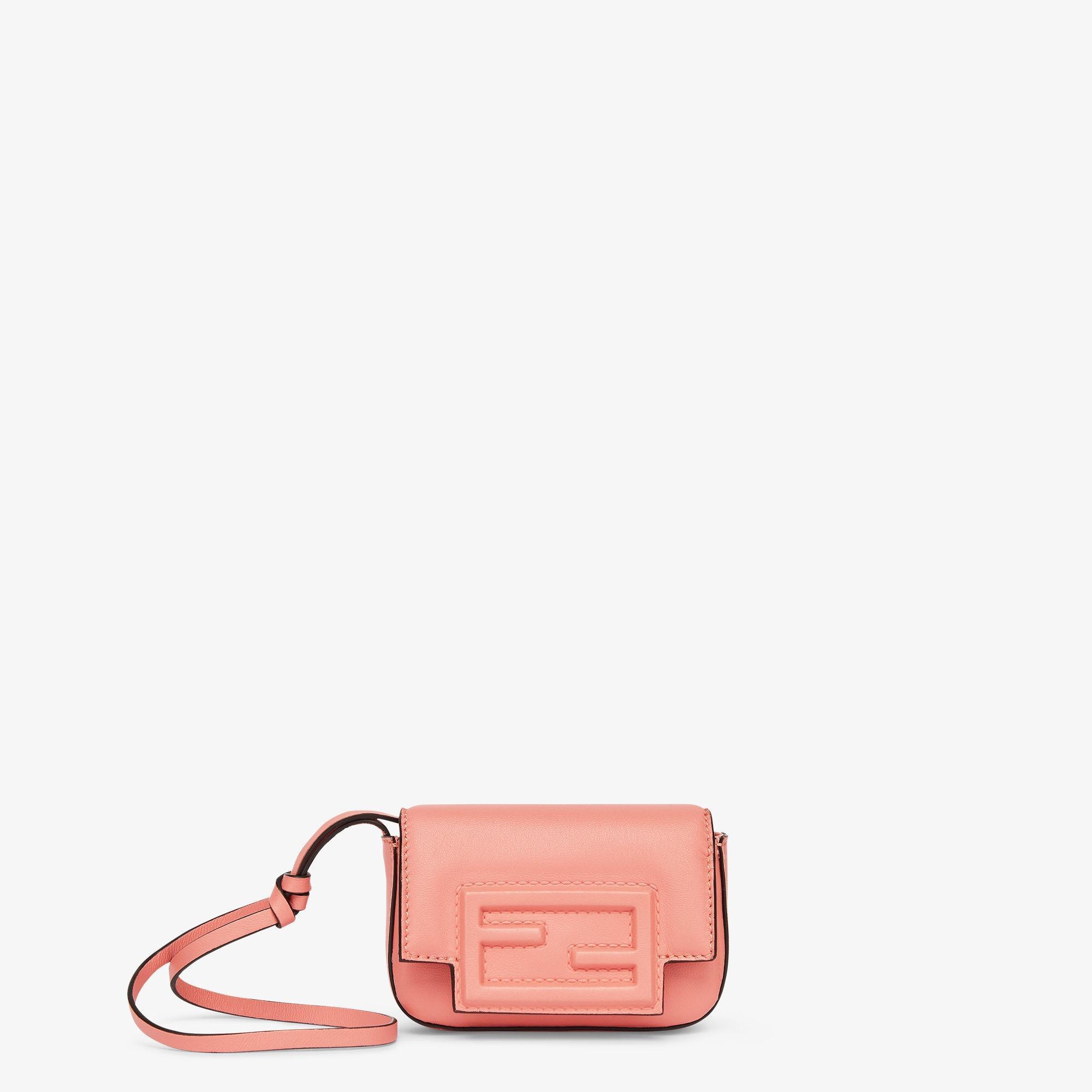 Nano Baguette CharmCharm in pink nappa leather Product Image