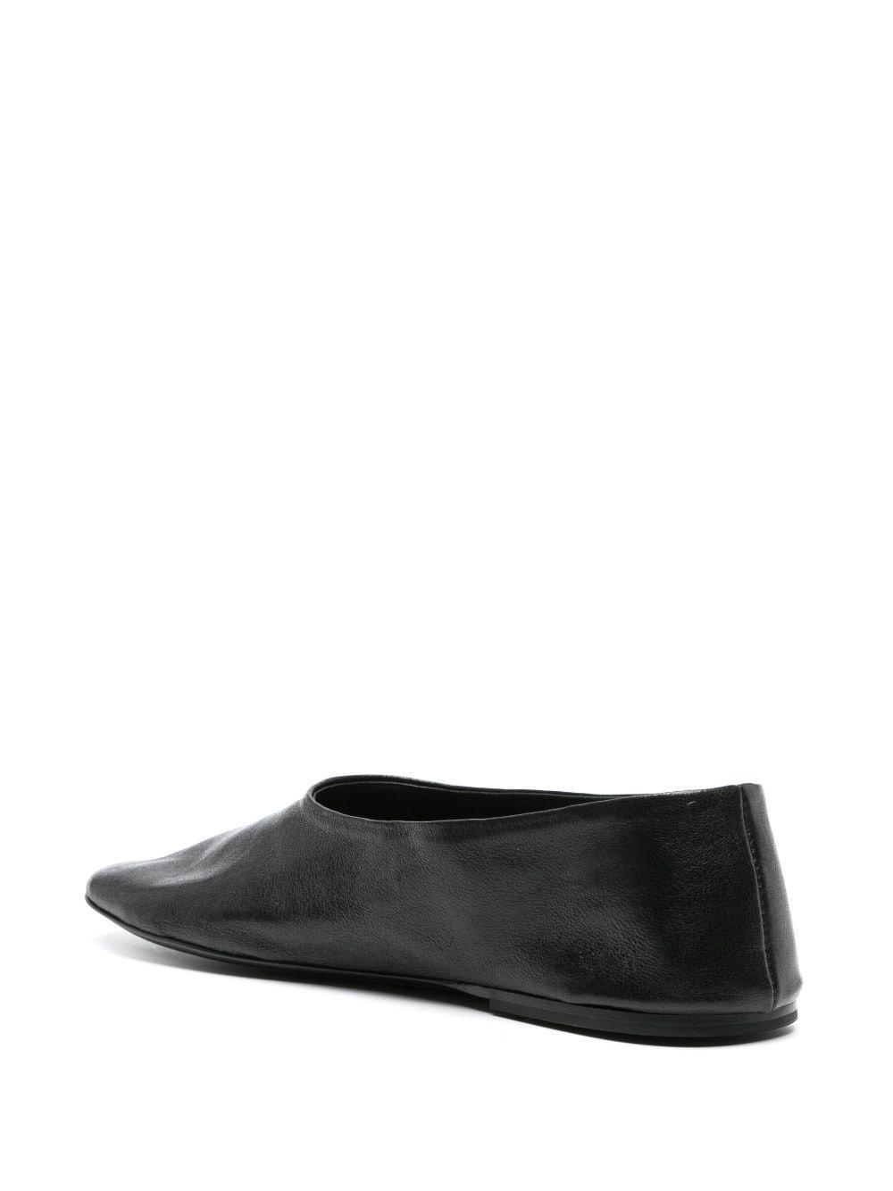 Marcy Leather Ballerinas In Black Product Image