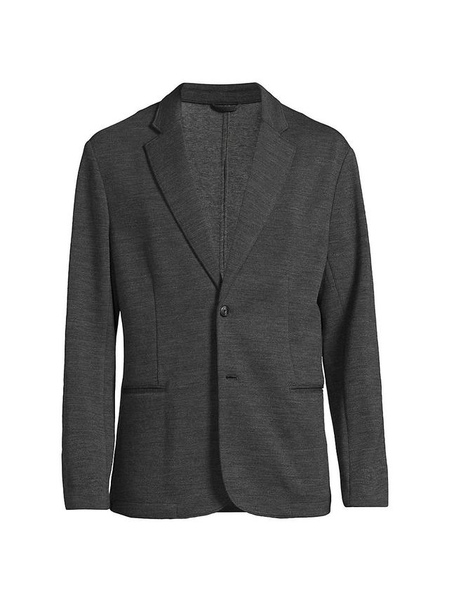 Mens Virgin Wool-Blend Single-Breasted Jacket Product Image