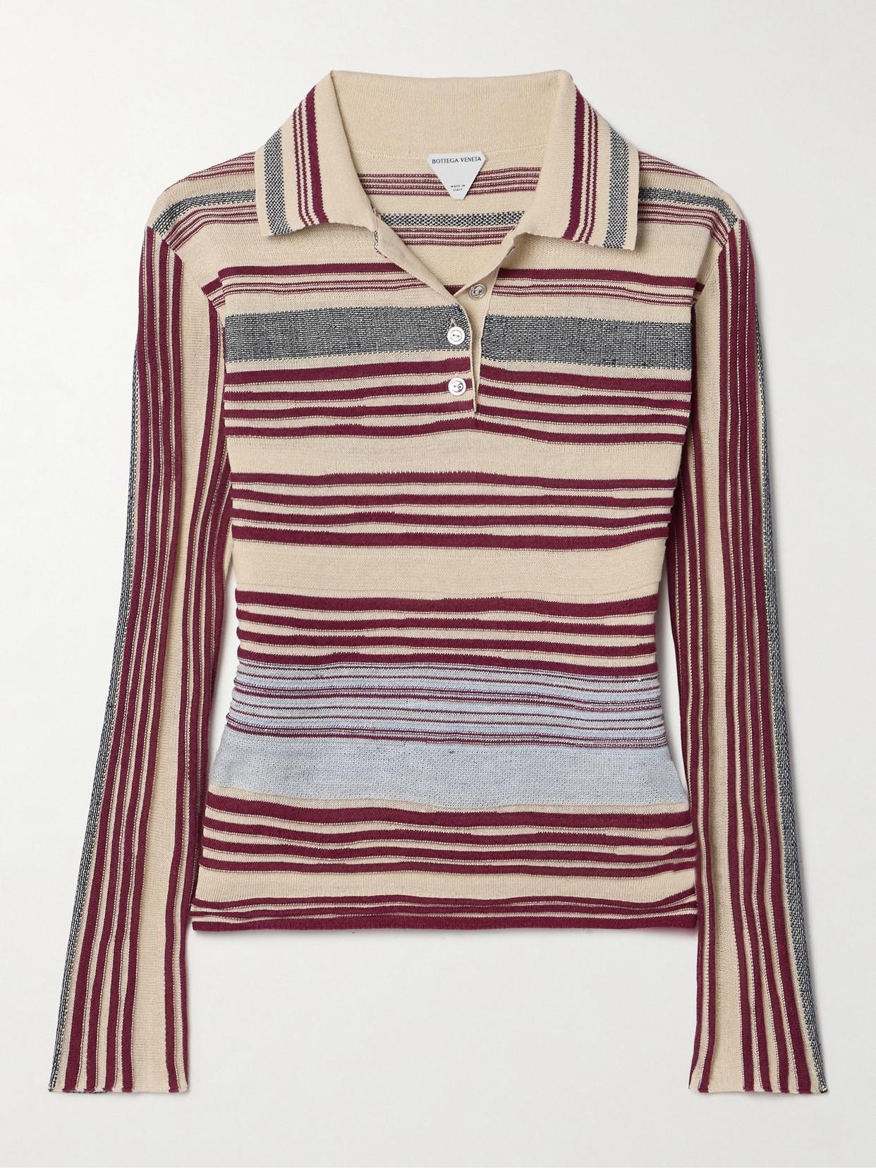 Striped Knit Sweater In Multicolour Product Image