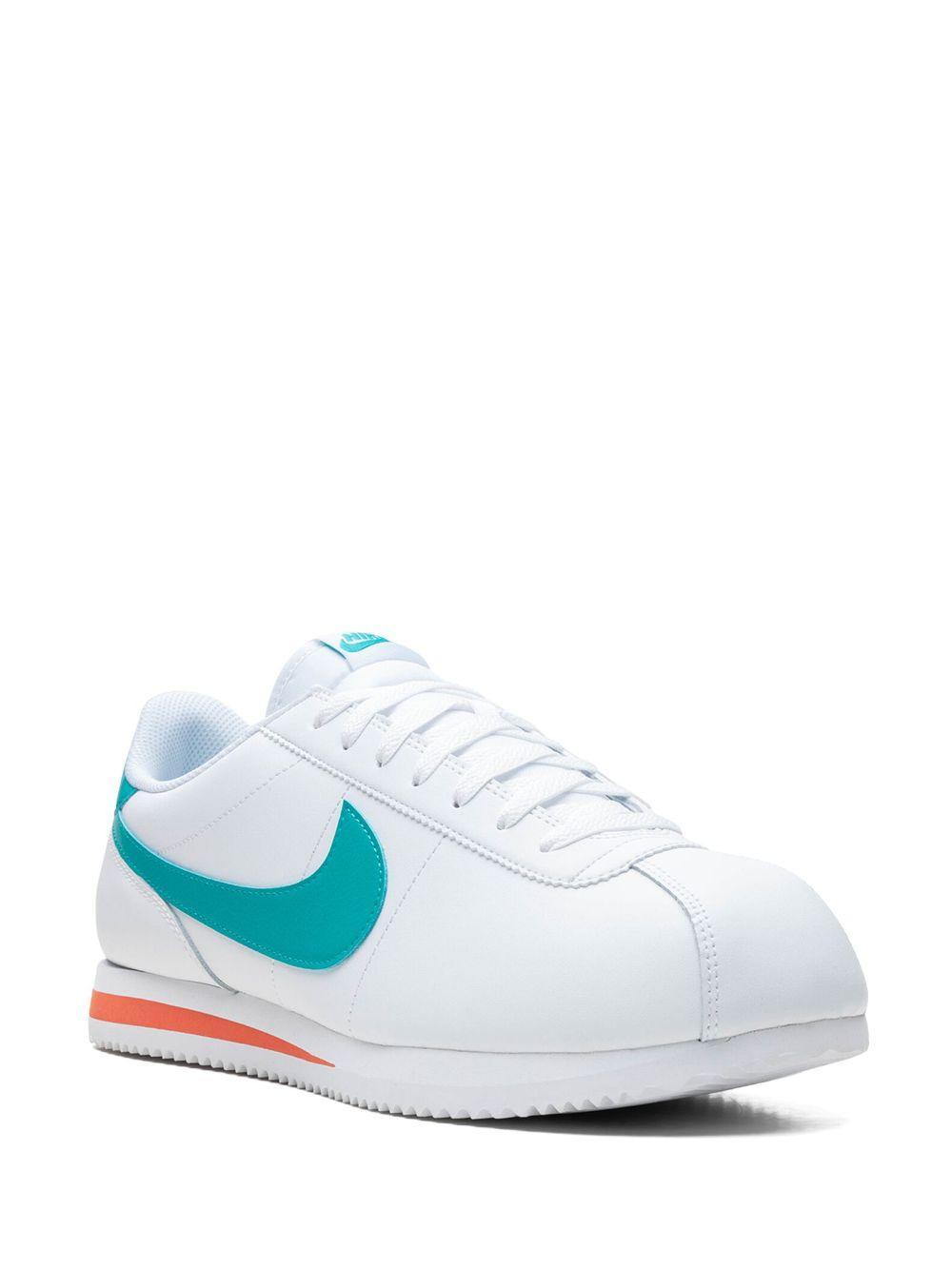 NIKE Cortez Sneakers In White And Blue In Multi Product Image