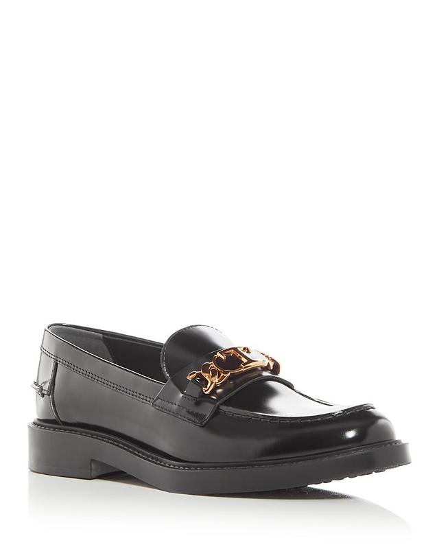 Tods Womens T Chain Moc Toe Loafers Product Image