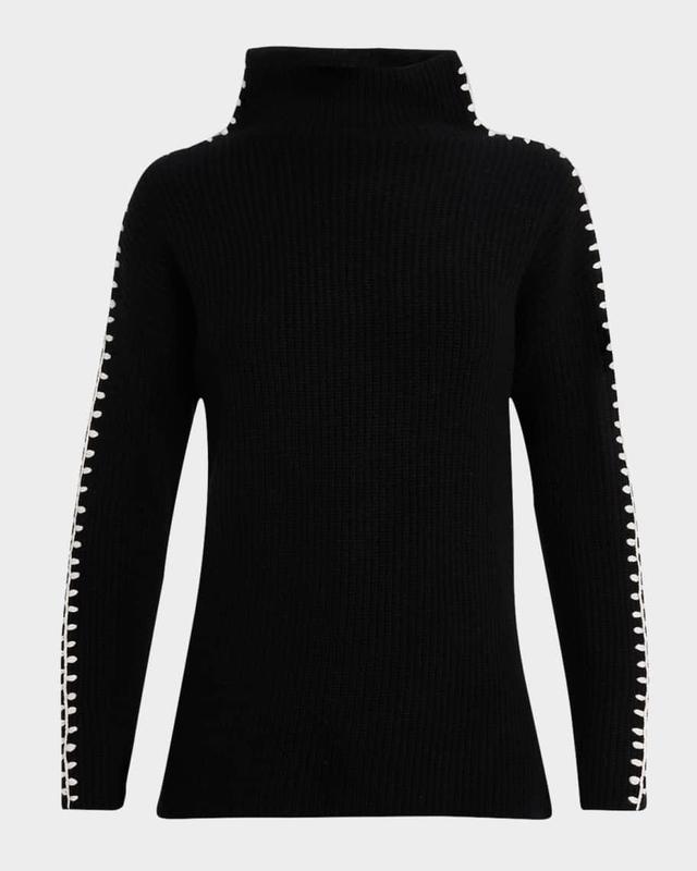 The Alia Contrast-Trim Turtleneck Sweater Product Image