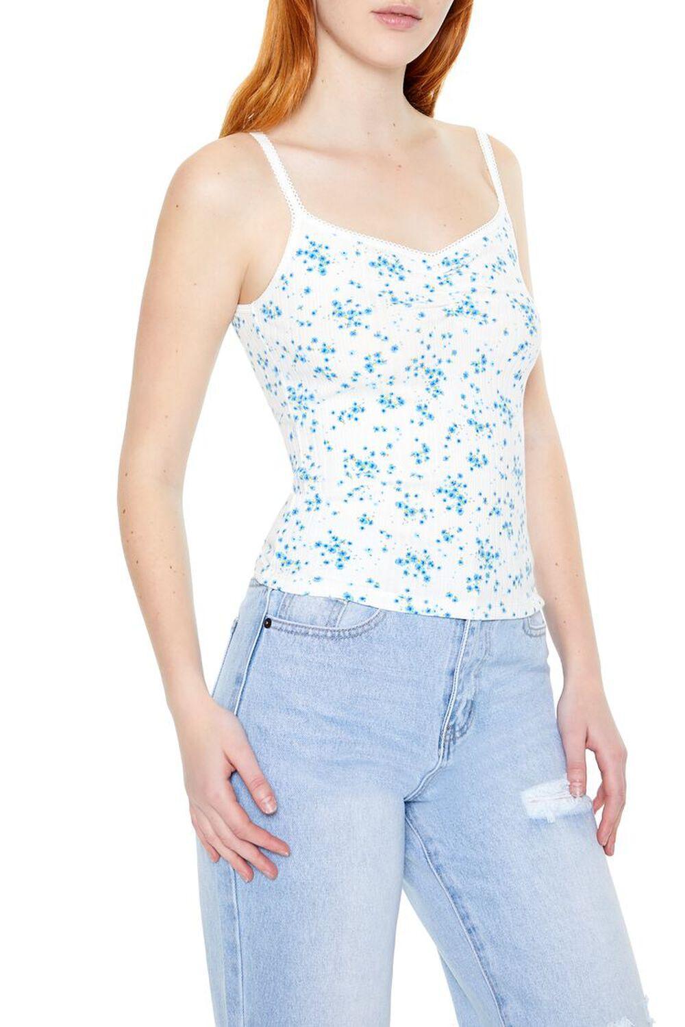 Floral Print Lace-Trim Cami | Forever 21 Product Image