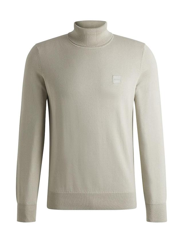 Mens Rollneck Regular-Fit Sweater in Cotton and Cashmere Product Image